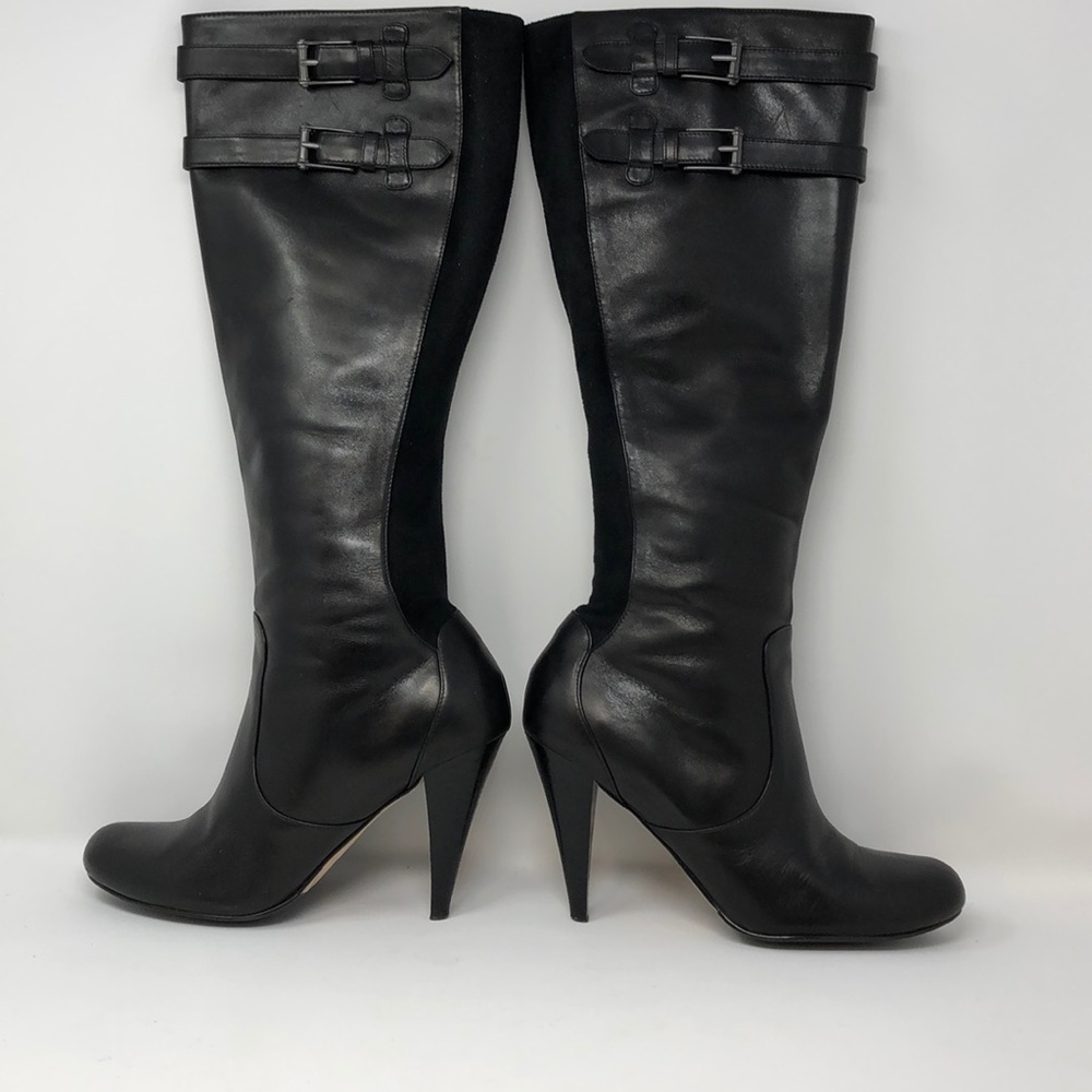 Cole Haan High Heeled Black Leather Boot Size 9.5